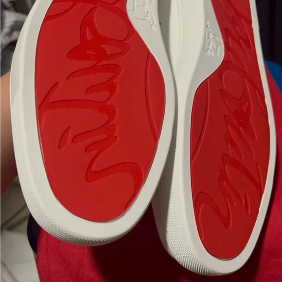 PRICE REDUCED! Christian Louboutin leather sneakers all white. New in Box! - Picture 3 of 15